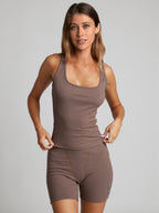 Rib Contour Waist Length Tank