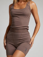Rib Contour Waist Length Tank