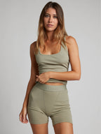 Rib Contour Waist Length Tank