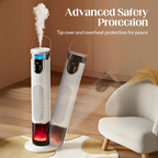 🔥💧2000-W-Heizgerät für schnelles Aufheizen und Befeuchten! 3D-Flammenatmosphäre | Weitwinkelheizung | Fernbedienung & Touch-Steuerung | Kippsicherung ✅